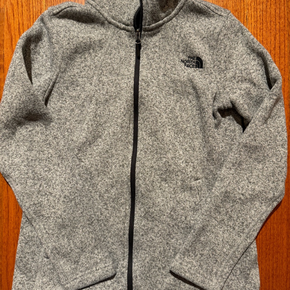 The North Face gray zip-up jacket